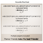 Favorite Pen Font