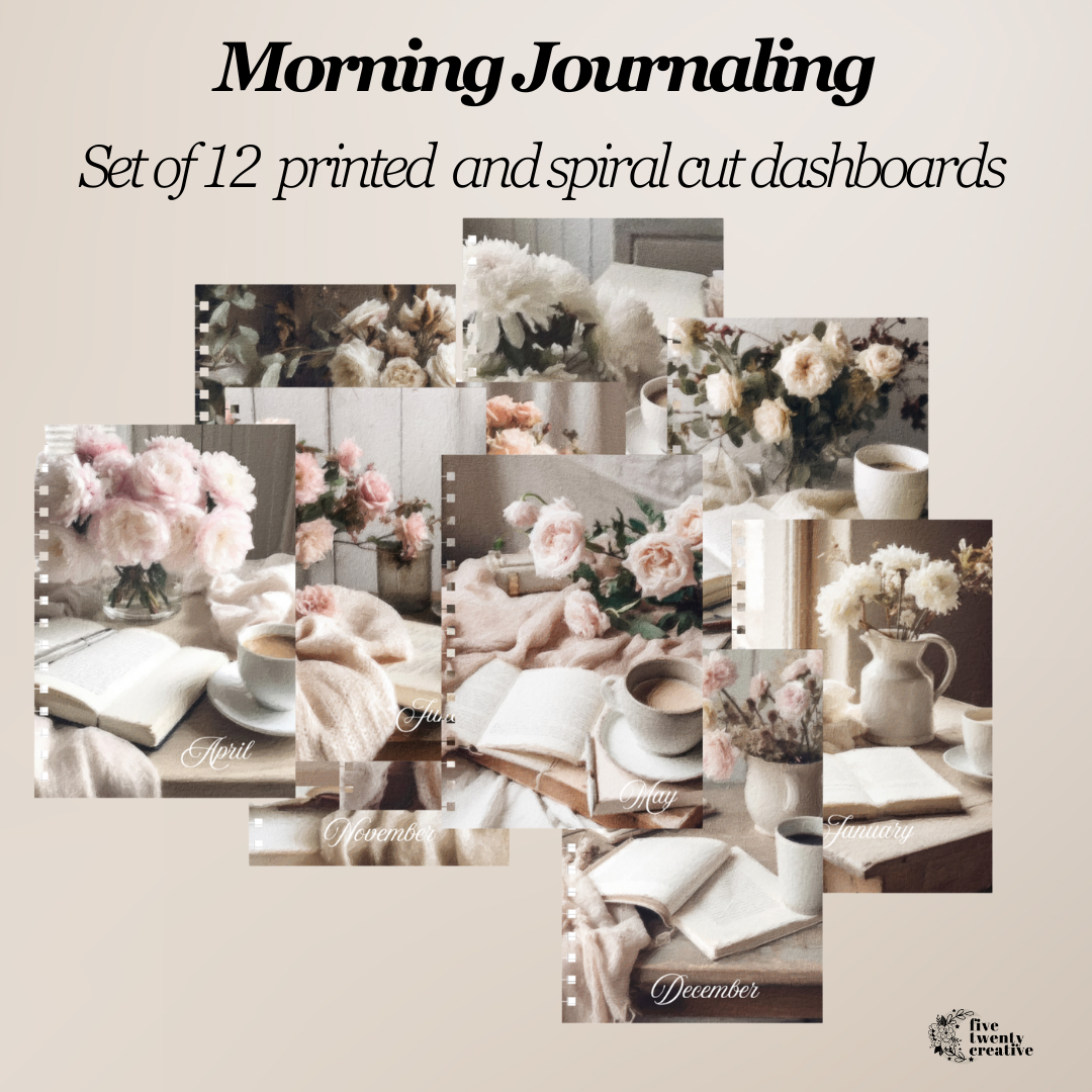 Morning Journaling Spiral Cut Dashboards