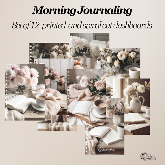 Morning Journaling Spiral Cut Dashboards