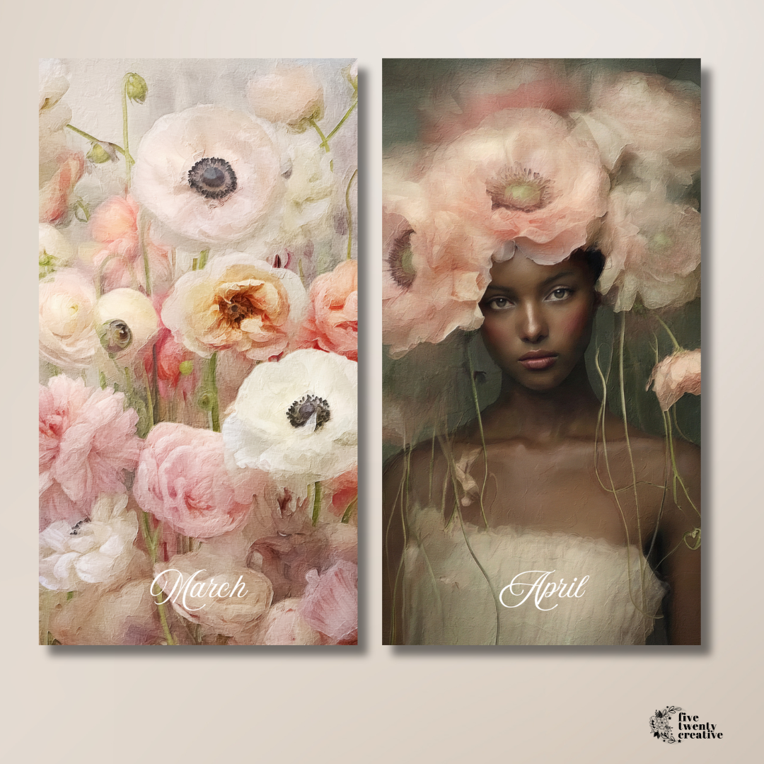 Always Flowers Ebony | Monthly Dashboard Bundle
