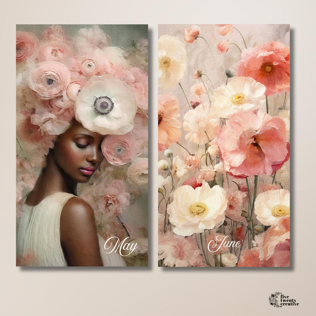 Always Flowers Ebony | Monthly Dashboard Bundle