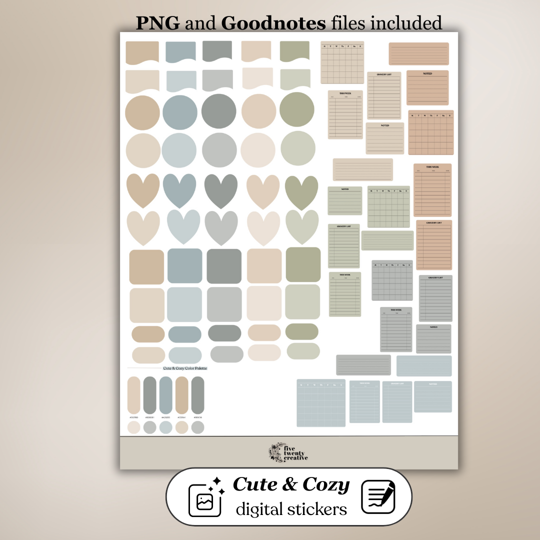 Cute & Cozy Collection | Digital Stickers