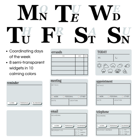 Digital Sticker Album | Vol. 5 : Calm Widgets