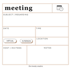 Meeting Sticky Note