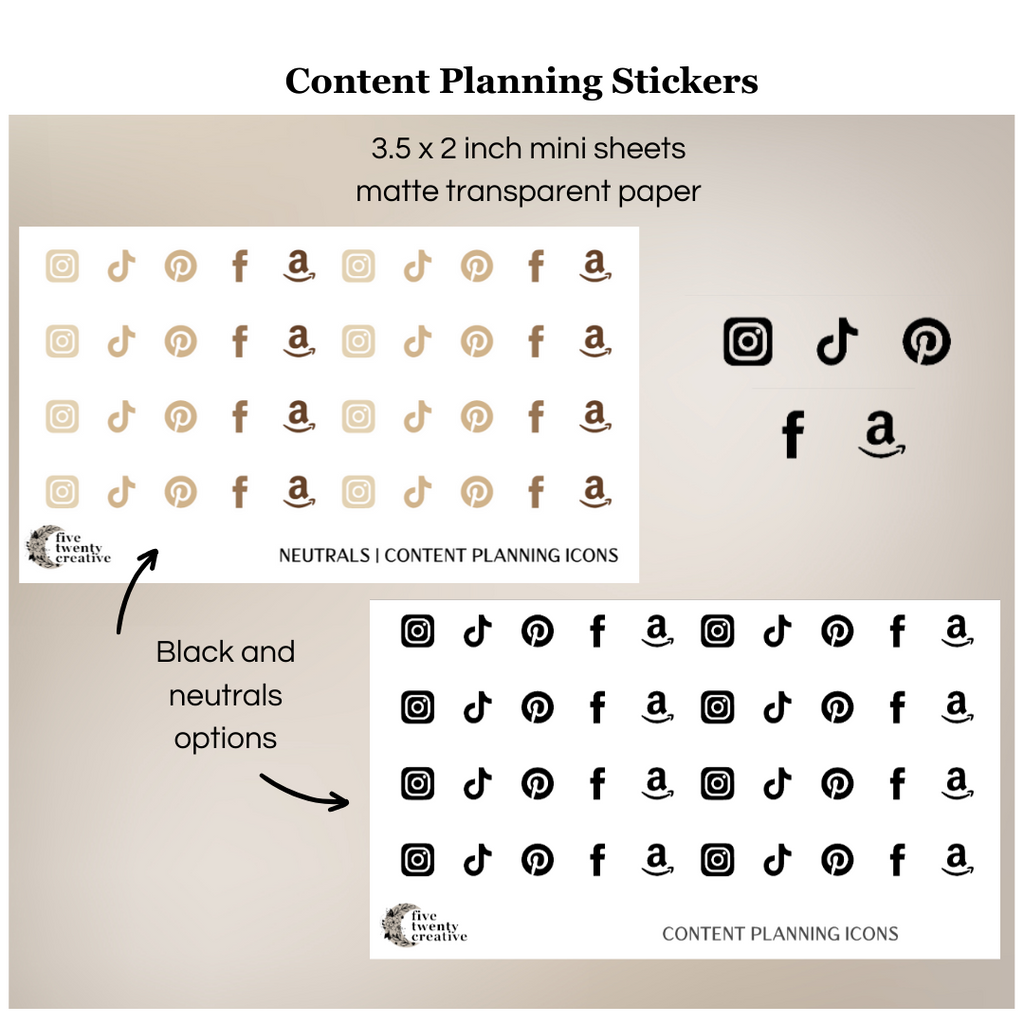 Content Planning Stickers