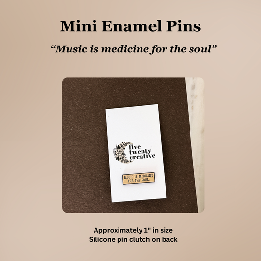 “Music Is Medicine for the Soul” | Music Lover Lapel Pin