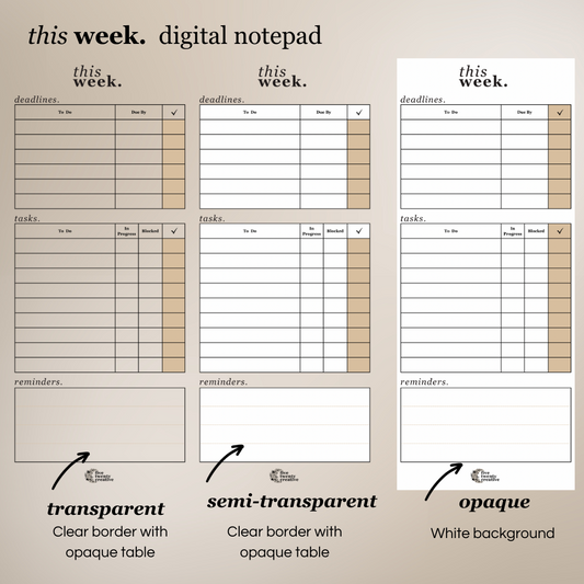 This Week Digital Notepad