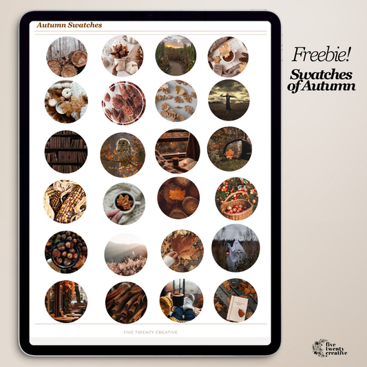 Swatches of Autumn Digital Stickers | Fall 2022