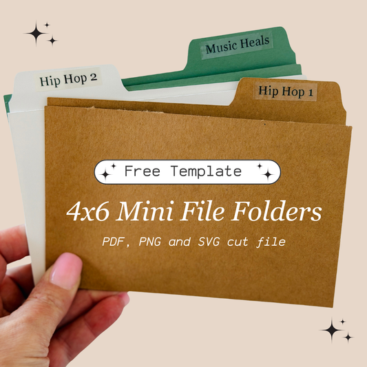 Mini 4x6 File Folder Template