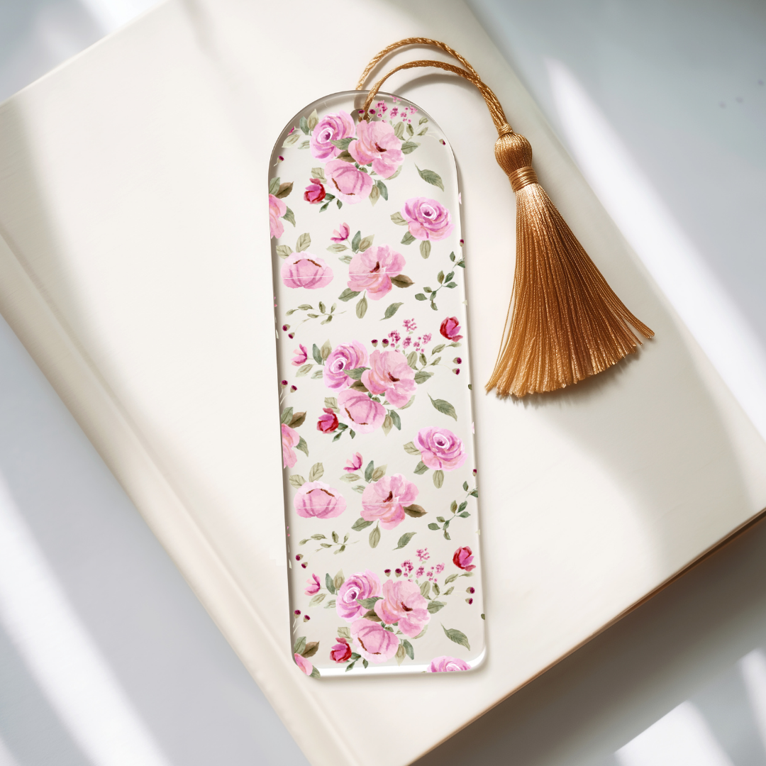 Pink Roses | Acrylic Bookmark