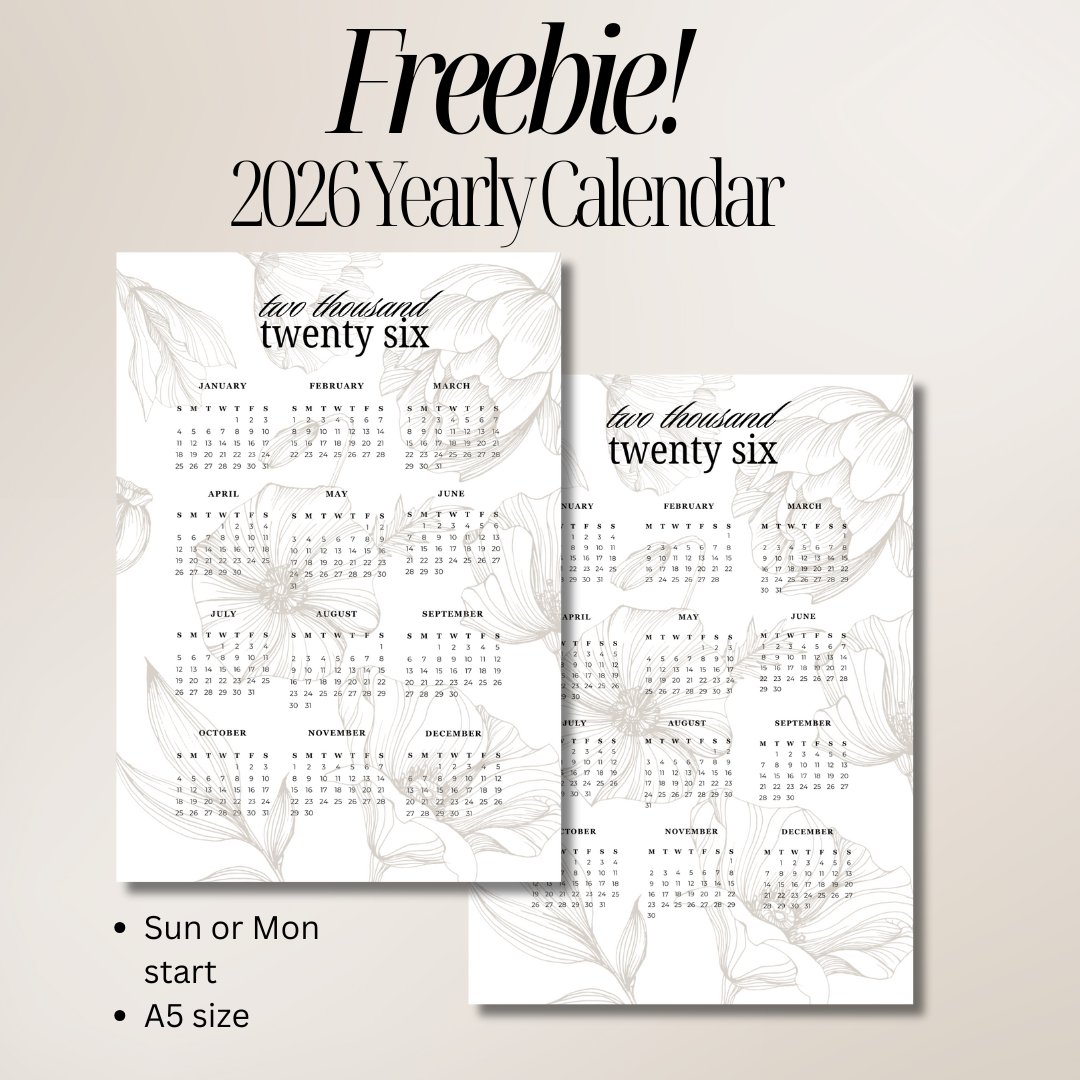 2026 Yearly Calendar