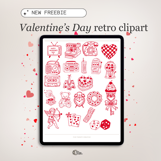 Valentine's Day Clipart | Goodnotes Freebie