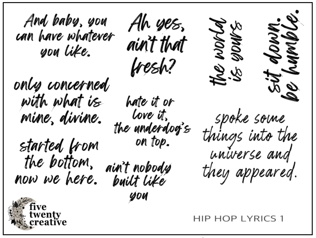 Hip-Hop Lyrics Stickers