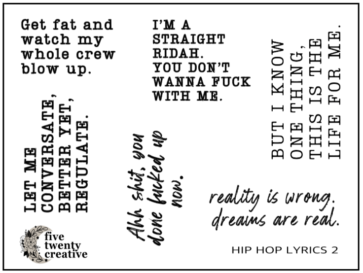 Hip-Hop Lyrics Stickers