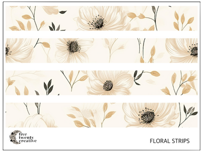 Floral Strips Stickers