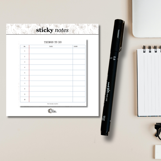 Things to Do | Library Card Sticky Note