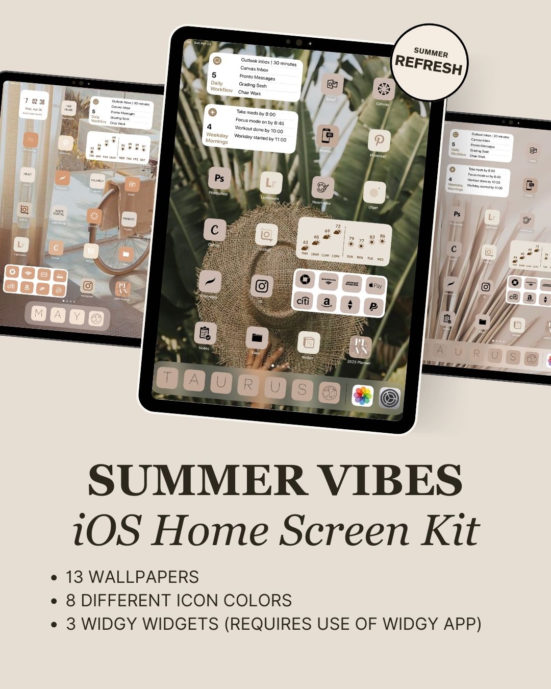 Summer iPad Home Screen Kit