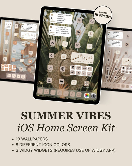 Summer iPad Home Screen Kit