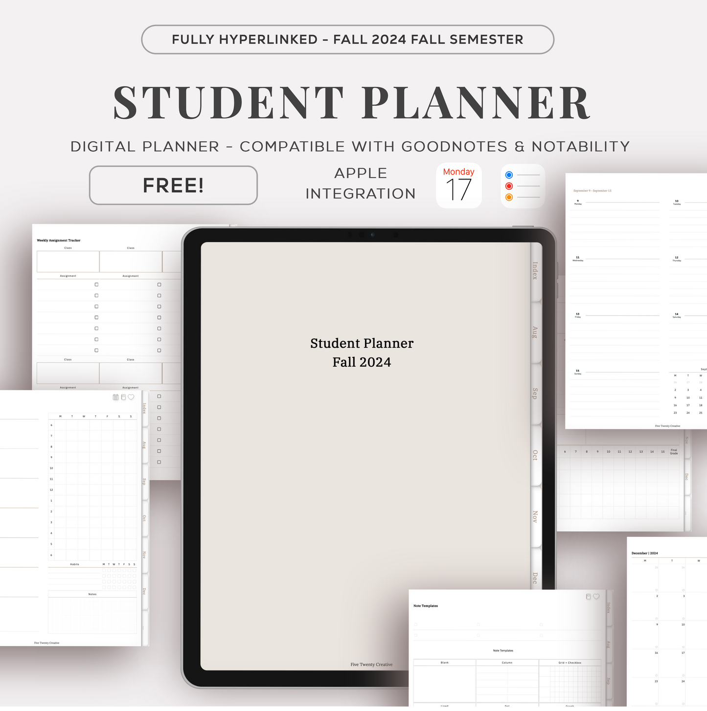 Fall Student Planner